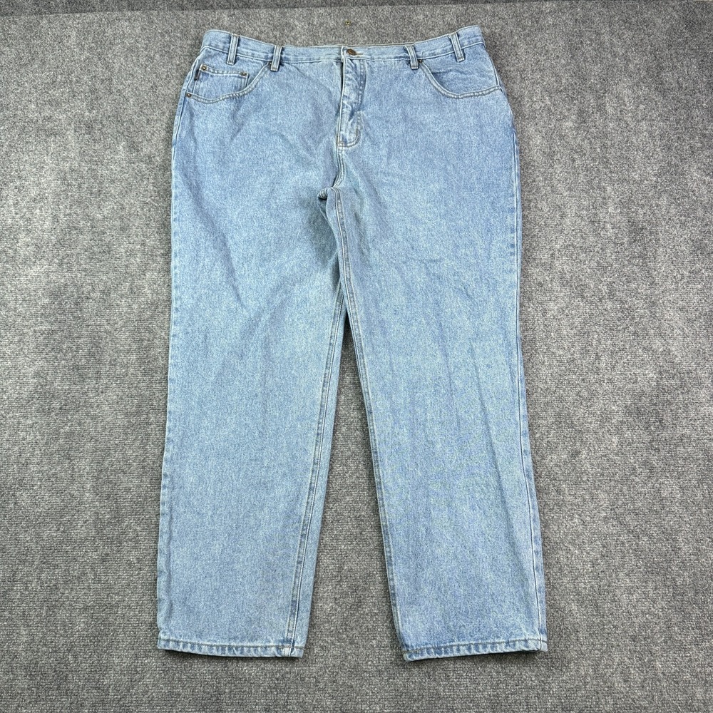 Vintage Bugle Boy 740 Relaxed Fit Jeans Mens 44x30 Light Wash Denim 90s Baggy